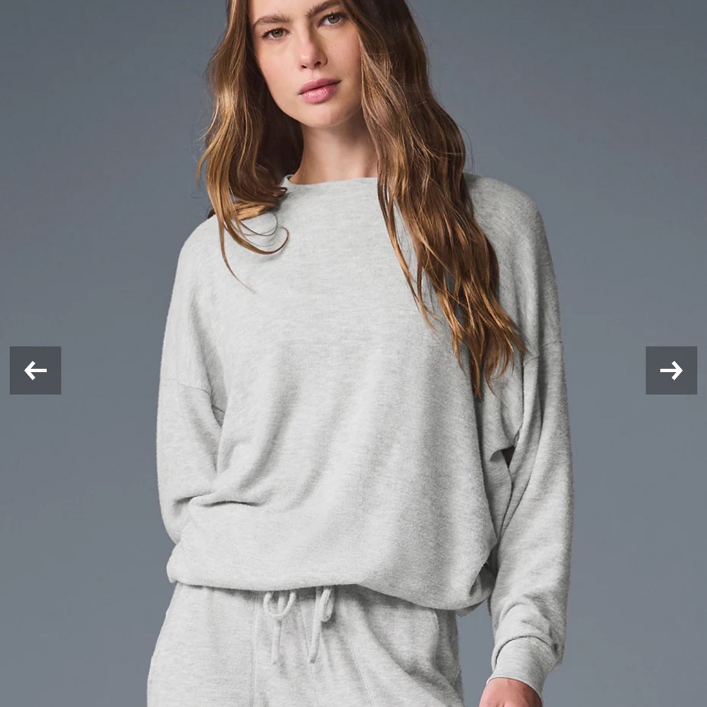 ALO Yoga Gray Crewneck Sweater
